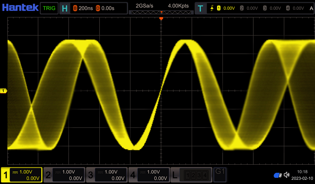Waveform digital fluorescent display