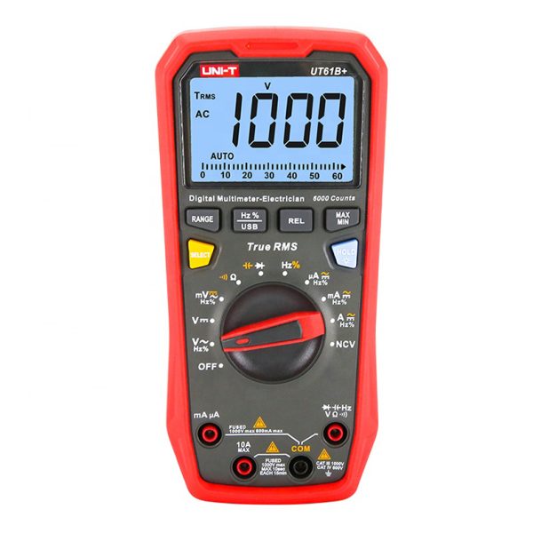 UNI-T 6000 Counts TRMS UT61B+ Smart Digital Multimeter Measure AC DC Voltage Current Resistance Capacitance Frequency - Image 2