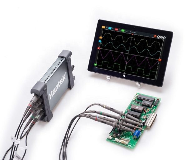 Hantek 6104BD Oscilloscope 4 Channels with Arbitrary Waveform Generator 100MHz Bandwidth Powered by USB - Image 2