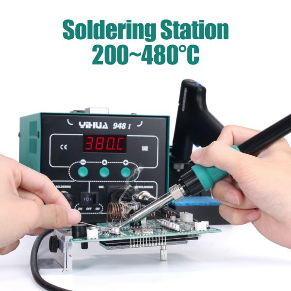 YIHUA 948 I Multi Function Adjustable Soldering/Desoldering BGA Rework Soldering Station - Image 5