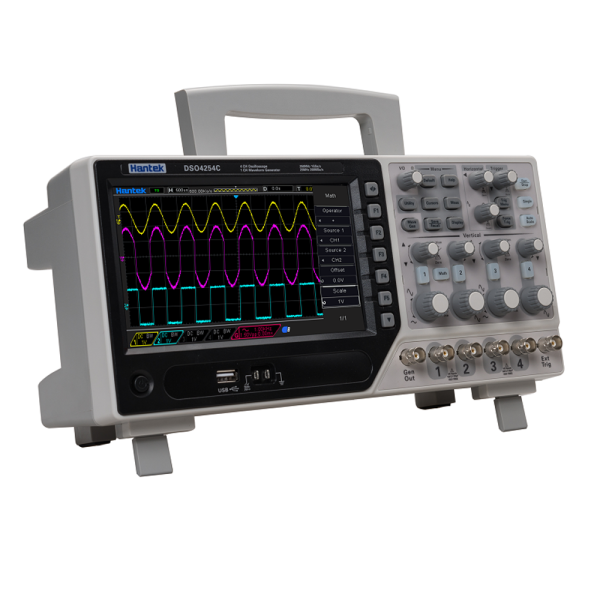 Hantek DSO4254C Oscilloscope 4 Channels, 250MHz, 1GS/s + Waveform Generator - Image 2