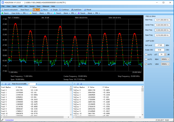 Hantek HSA2016A Handheld Spectrum Analyser 9KHz~1.6GHz AC Coupled - Image 6