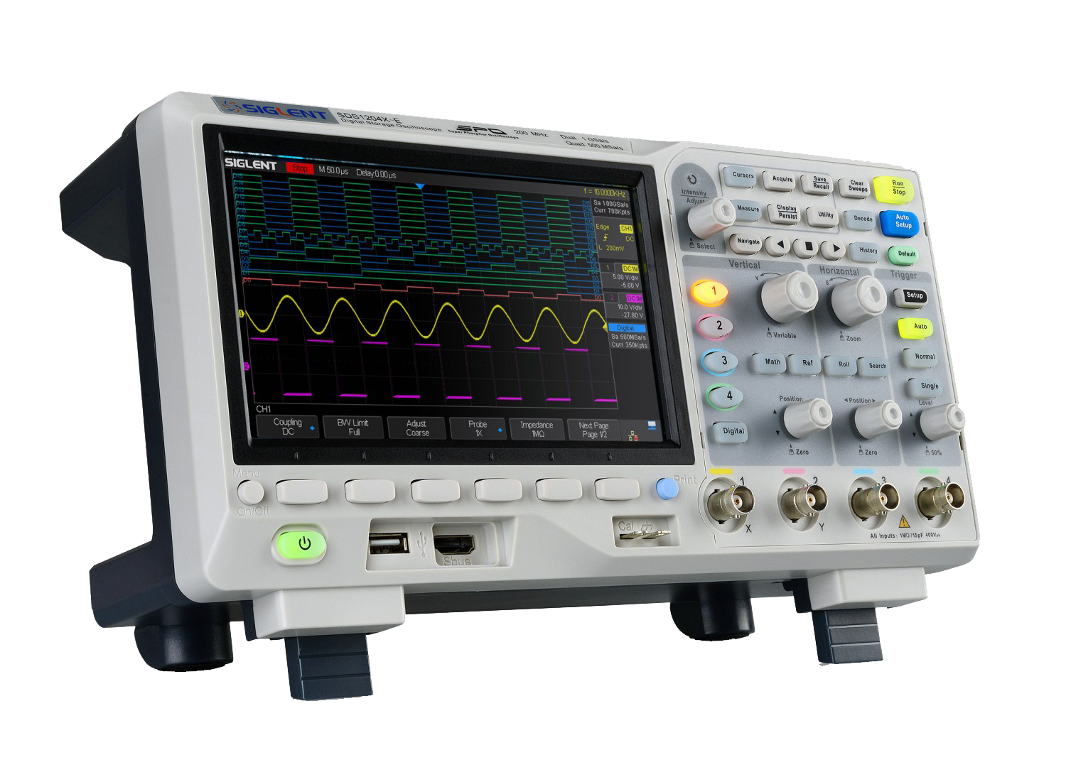 Siglent SDS1204X-E 200MHz 4CH Digital Storage Oscilloscope - Image 2