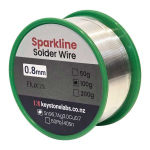 Solder Wire Unleaded SN96.3%, AG3%, CU0.7% Roll 0.8mm 100g