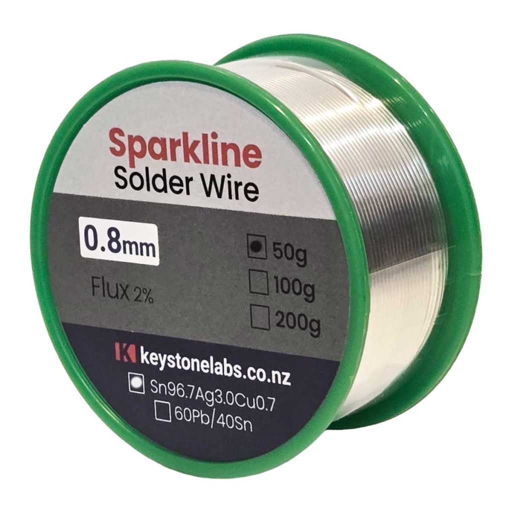 Solder Wire Unleaded SN96.3%, AG3%, CU0.7% Roll 0.8mm 50g