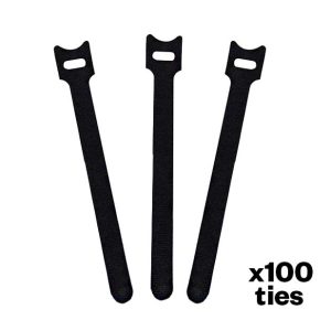 Velcro 20*200mm Hook&Loop Ties 100 Pack