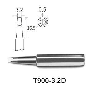 Atten T900-3.2D 3.2mm Chisel Soldering Iron Tip